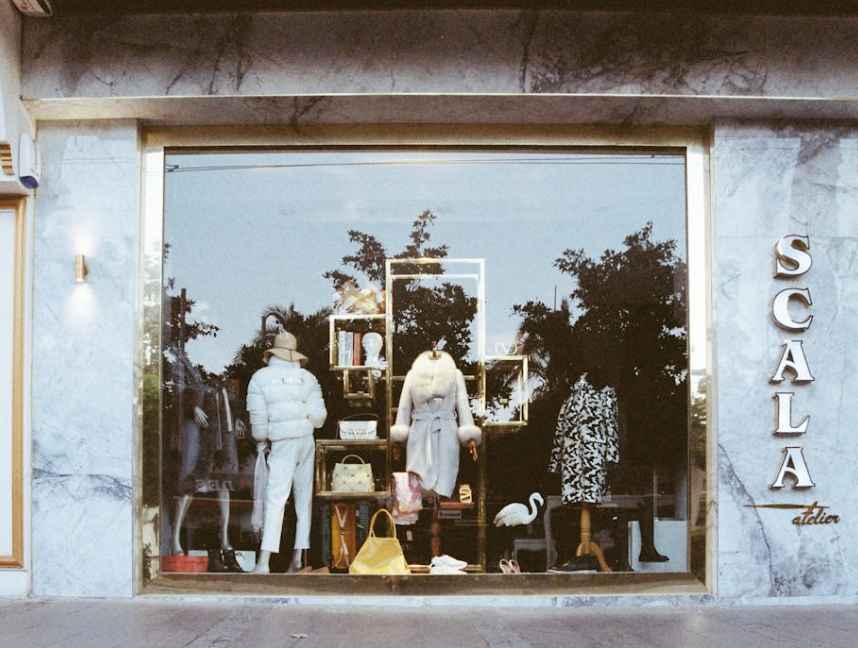 Clothing store facade