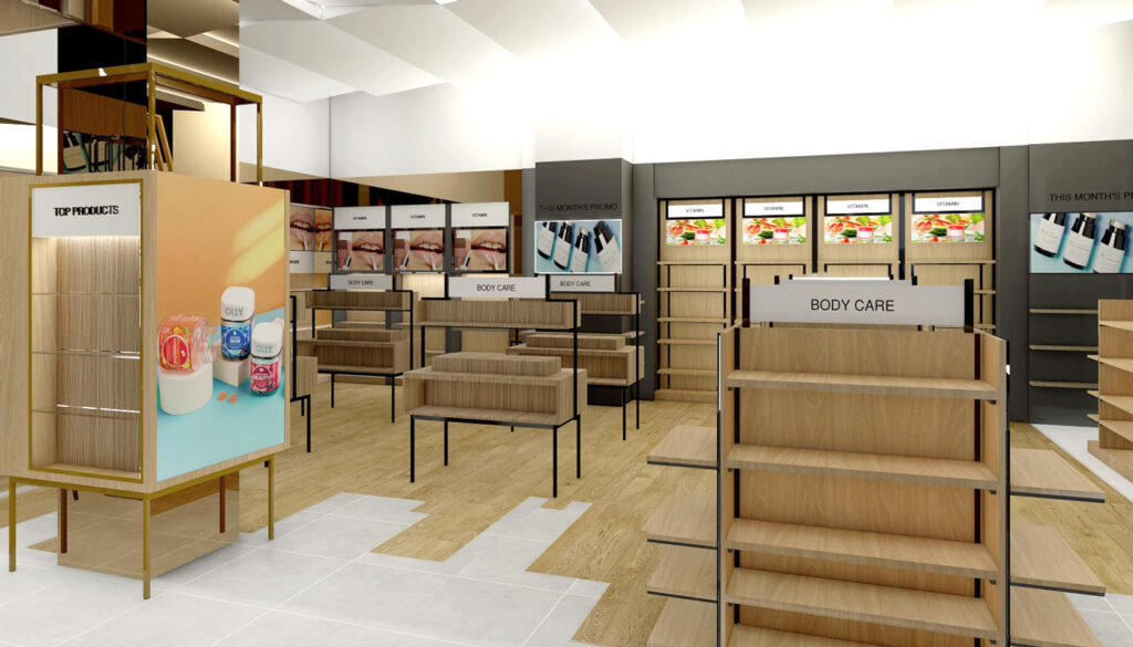 Shelf talkers and signage used to guide customers toward best-selling products.