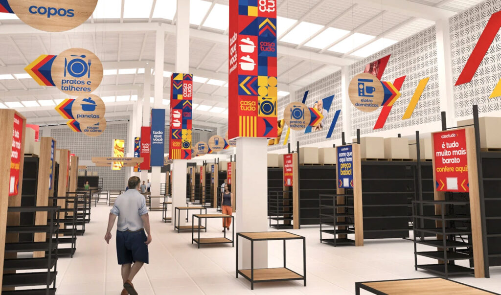 A glass retail display case showcasing premium beauty or jewelry products.