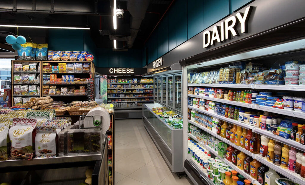 Example of ambient, accent, and task lighting layers used to keep lighting levels consistent across retail stores.