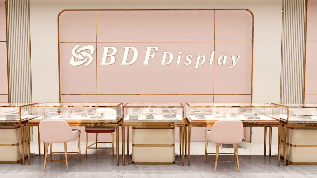 Modern jewelry store service and checkout counter design
