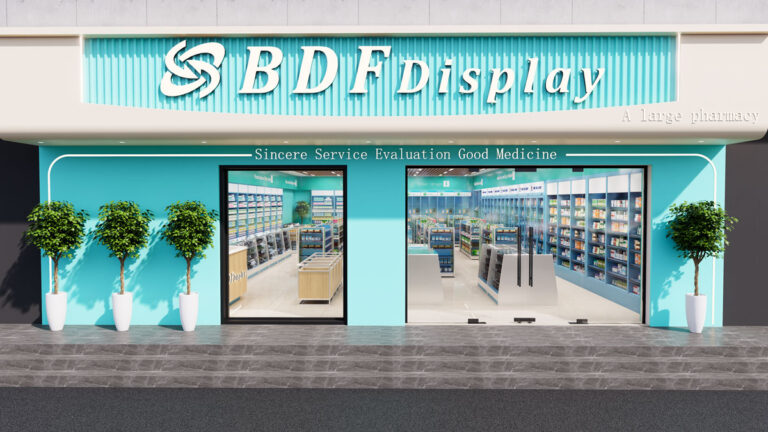 High wall shelving unit for large capacity medical product storage and display