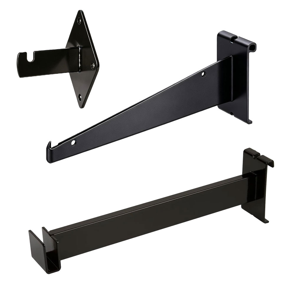 Gridwall brackets for gridwall display system mounting and assembly