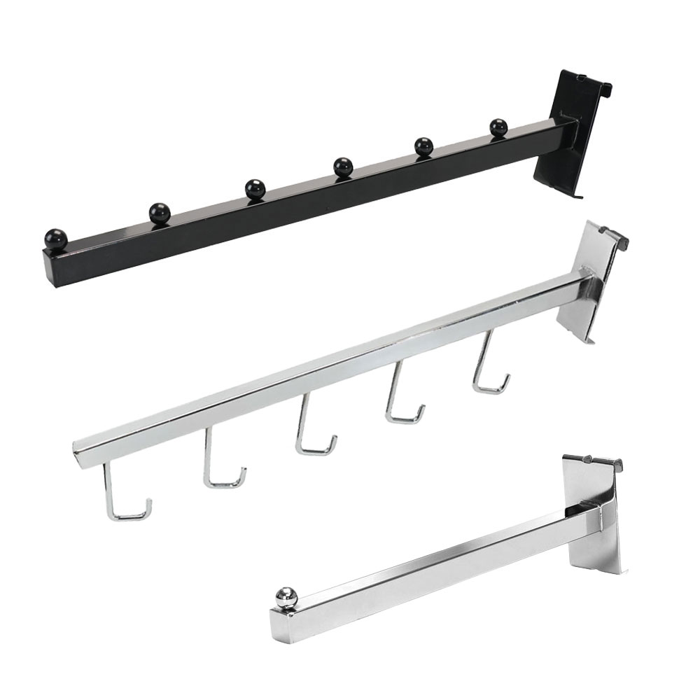 Heavy-duty gridwall display faceouts, straight and waterfall styles for retail gridwall merchandising systems