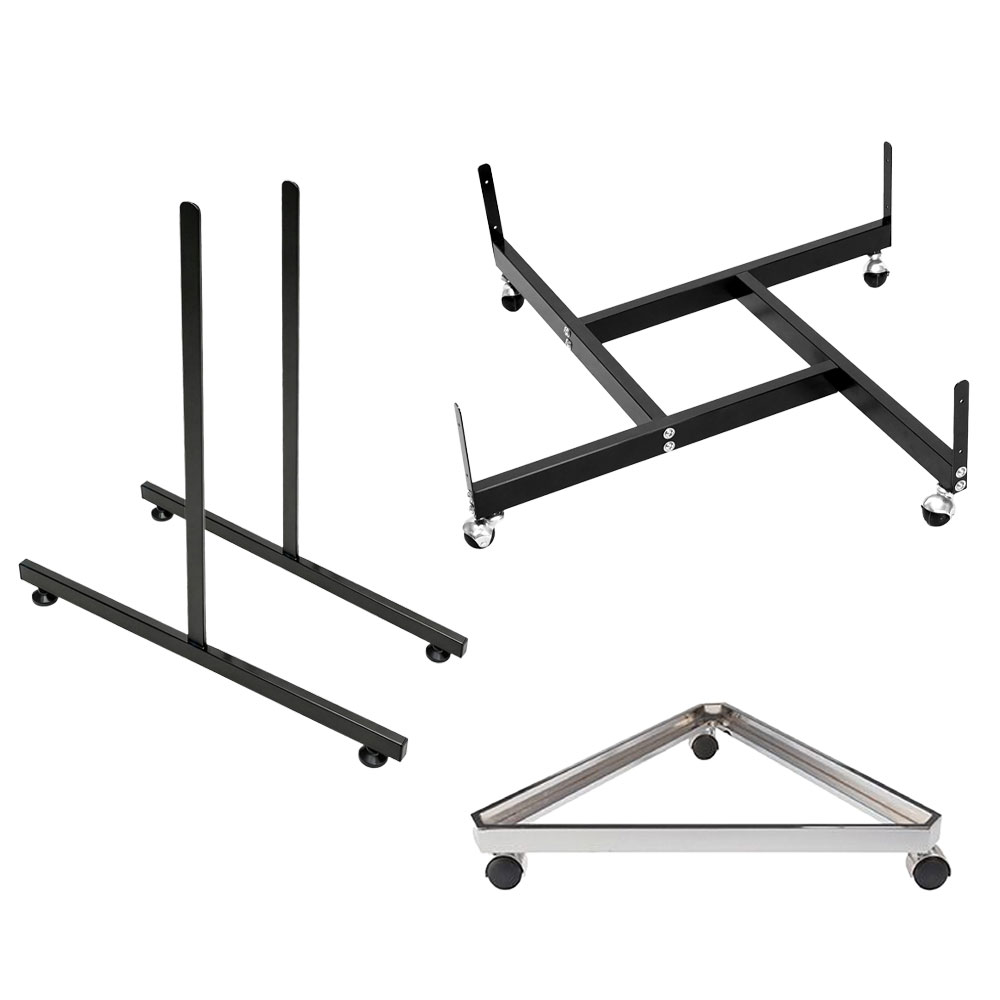 Heavy-duty gridwall grid legs and bases for freestanding gridwall floor display systems