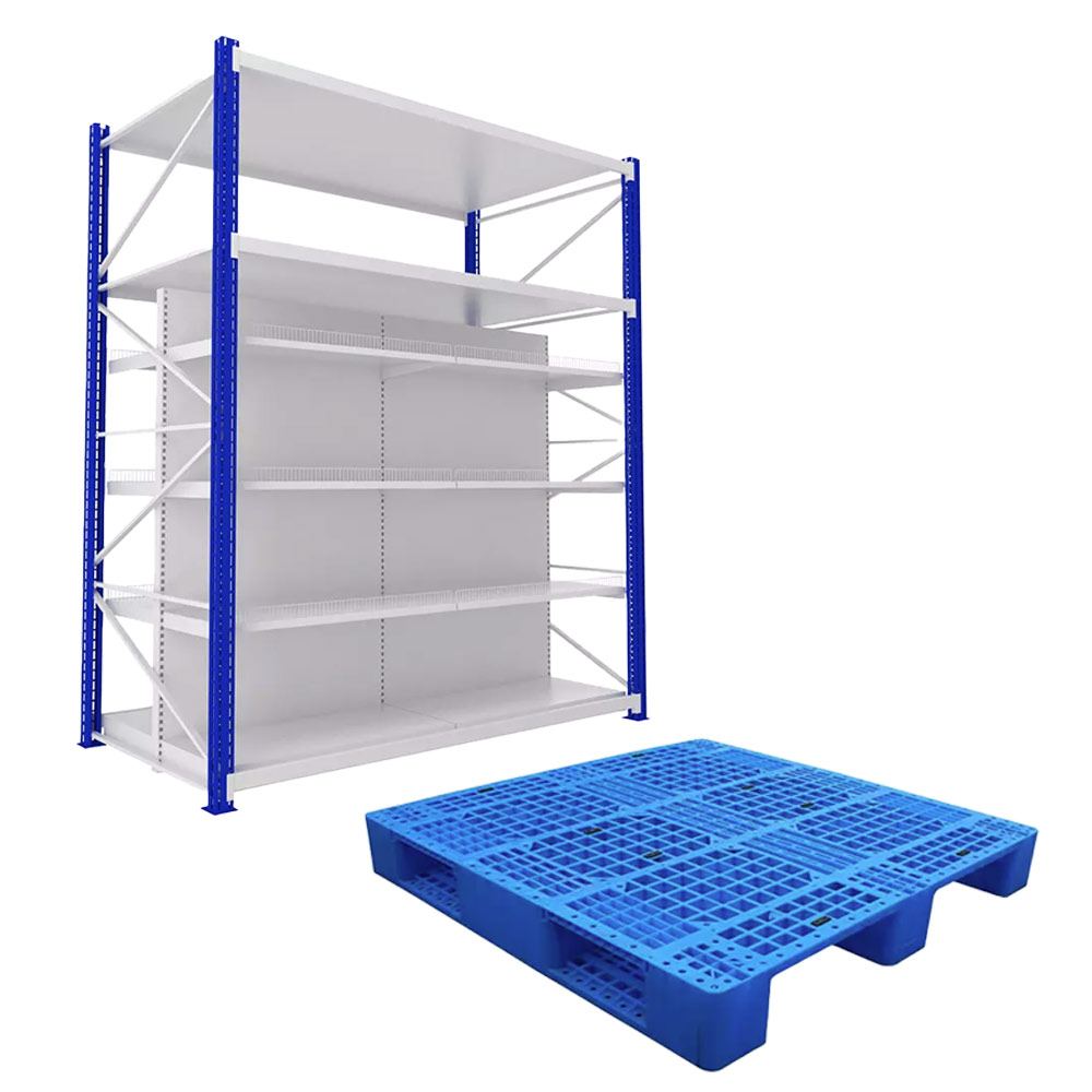 Heavy-duty industrial warehouse pallet racking system and storage shelving