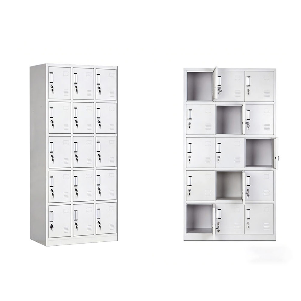 Heavy-duty metal storage lockers with electronic key lock for retail stores