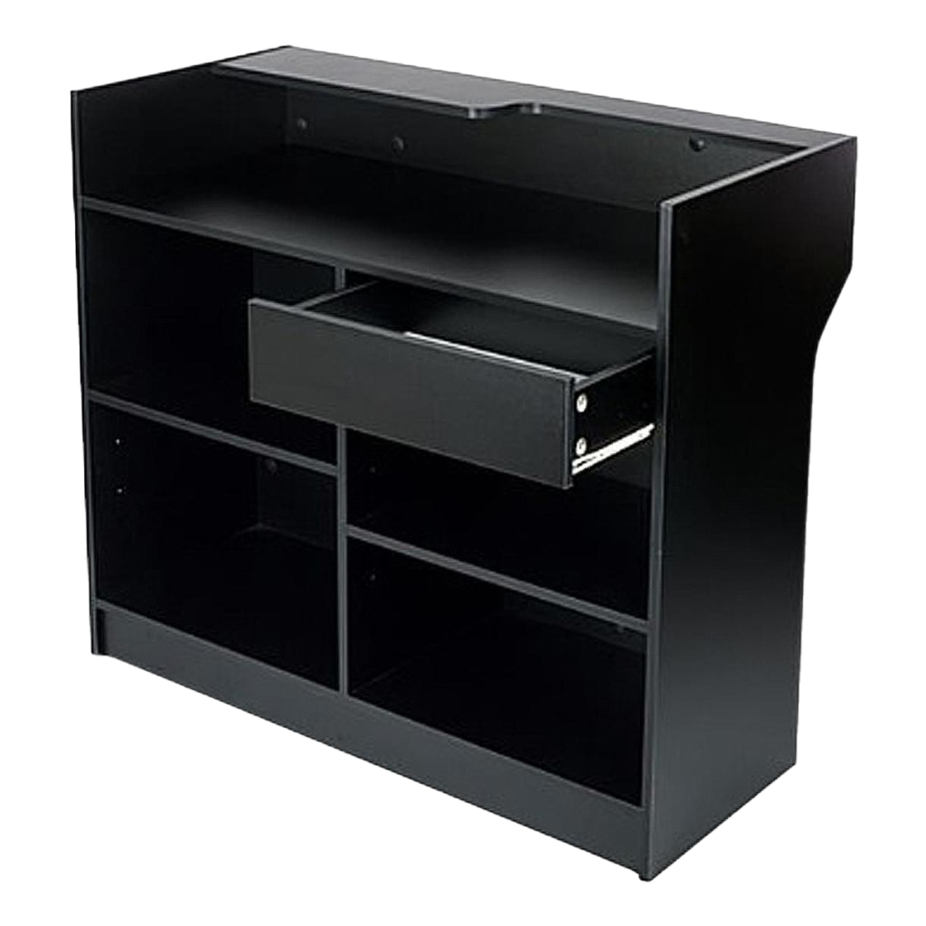 Modular retail cash wrap counters and store checkout desks