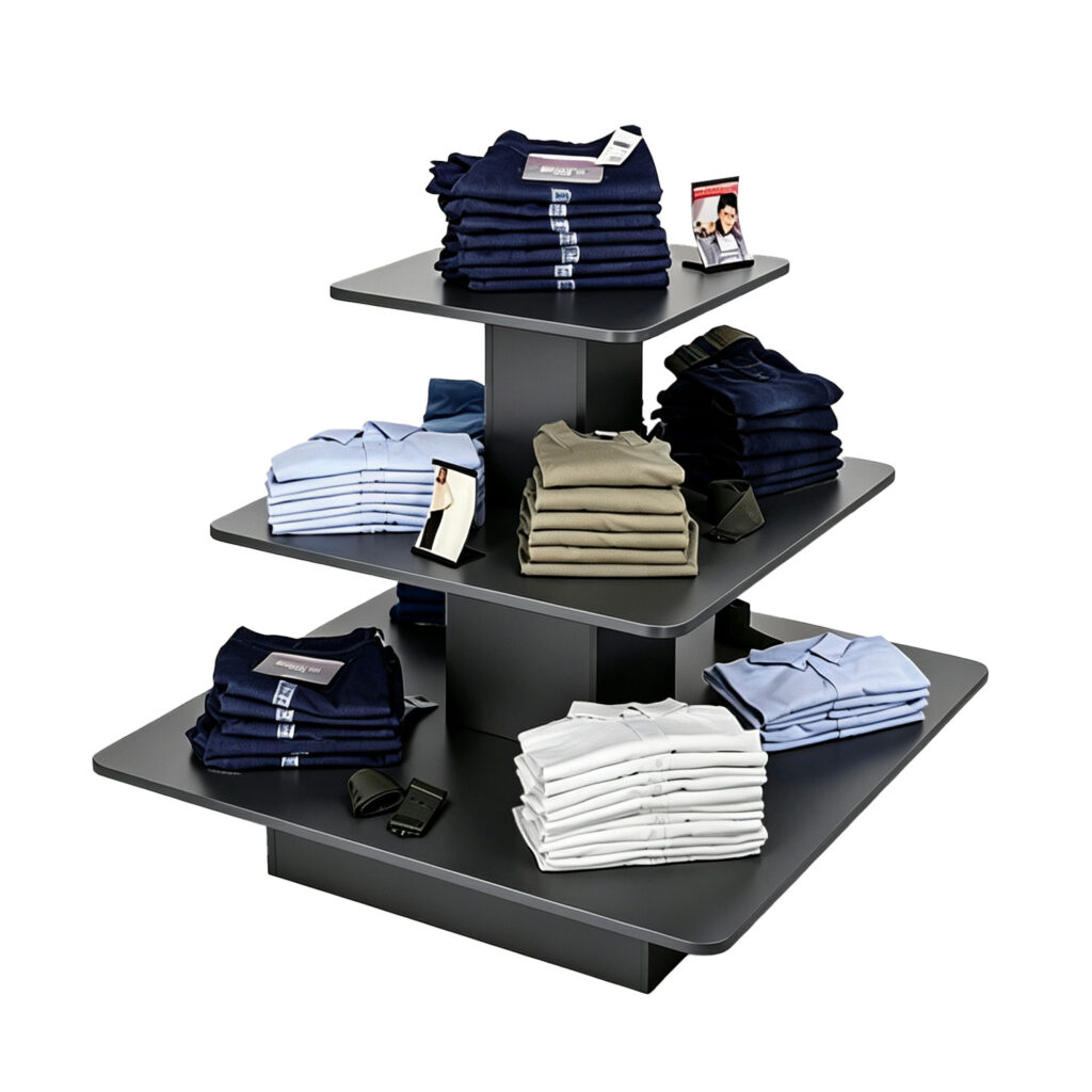 Acrylic shoe shelves and metal shoe display stands for retail shops