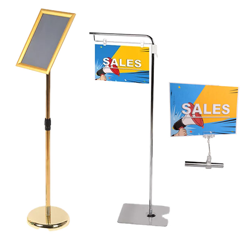 Plastic shelf label price data strip and promotional sign holder clip