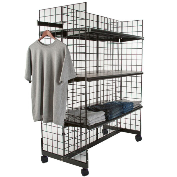 Wholesale wire grid freestanding displays, multi-style mobile grid racks for retail merchandising