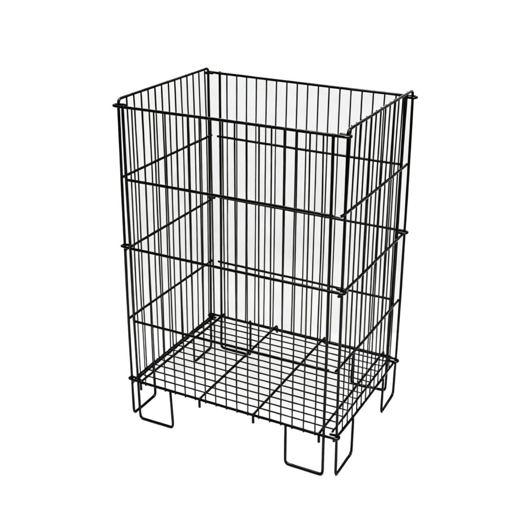 All-purpose floor-standing wire dump bin in black finish (SKU BW-018).
