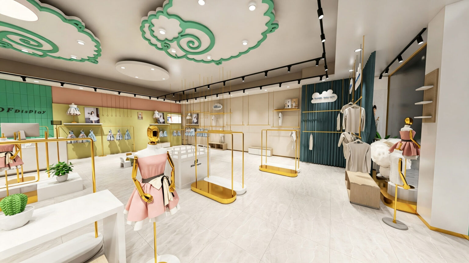 luxury-kids-boutique-interior-gold-display-fixtures-bdfdisplay
