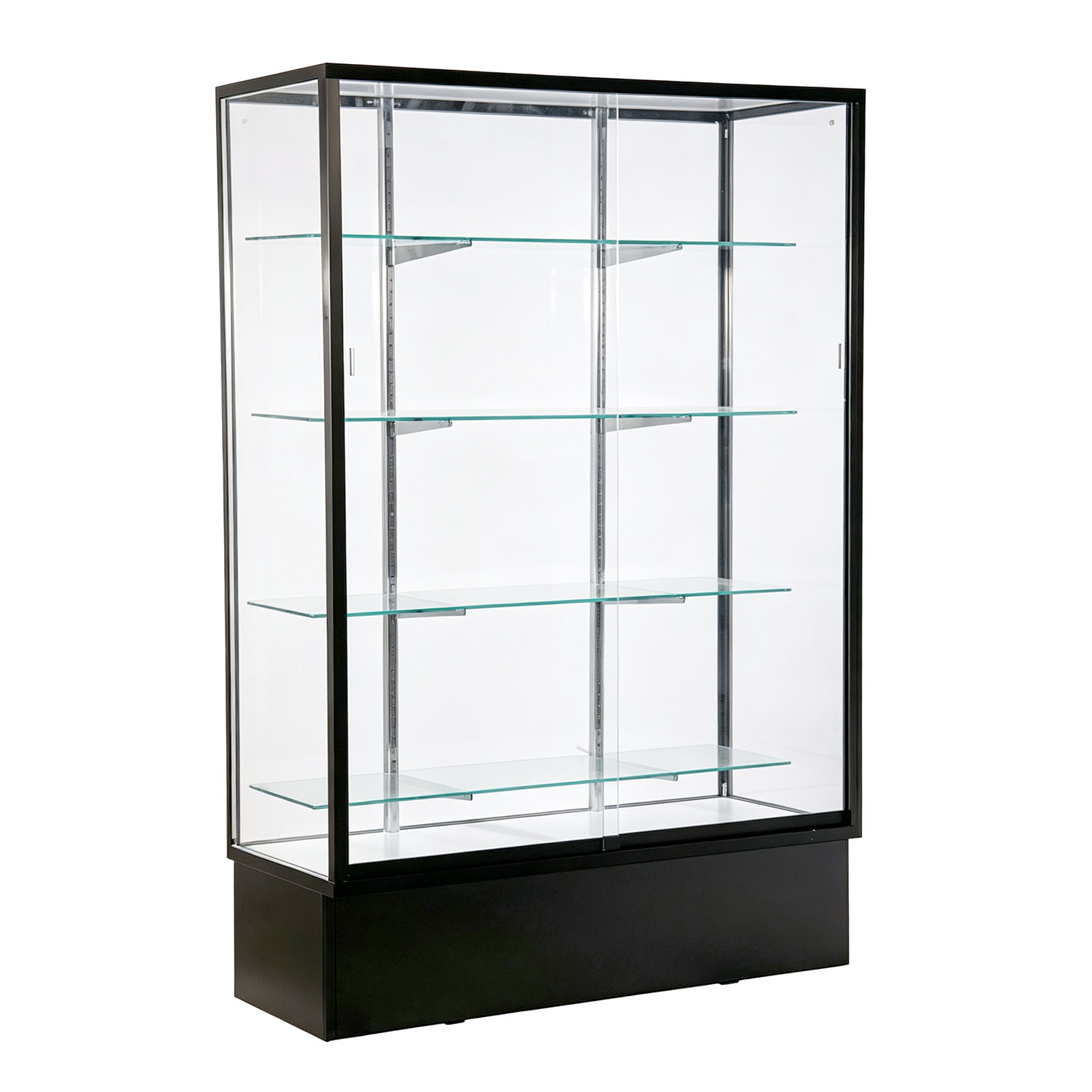 Black aluminum frame 48-inch glass front retail wall case showcase cabinet - SGWC4 BDF Display