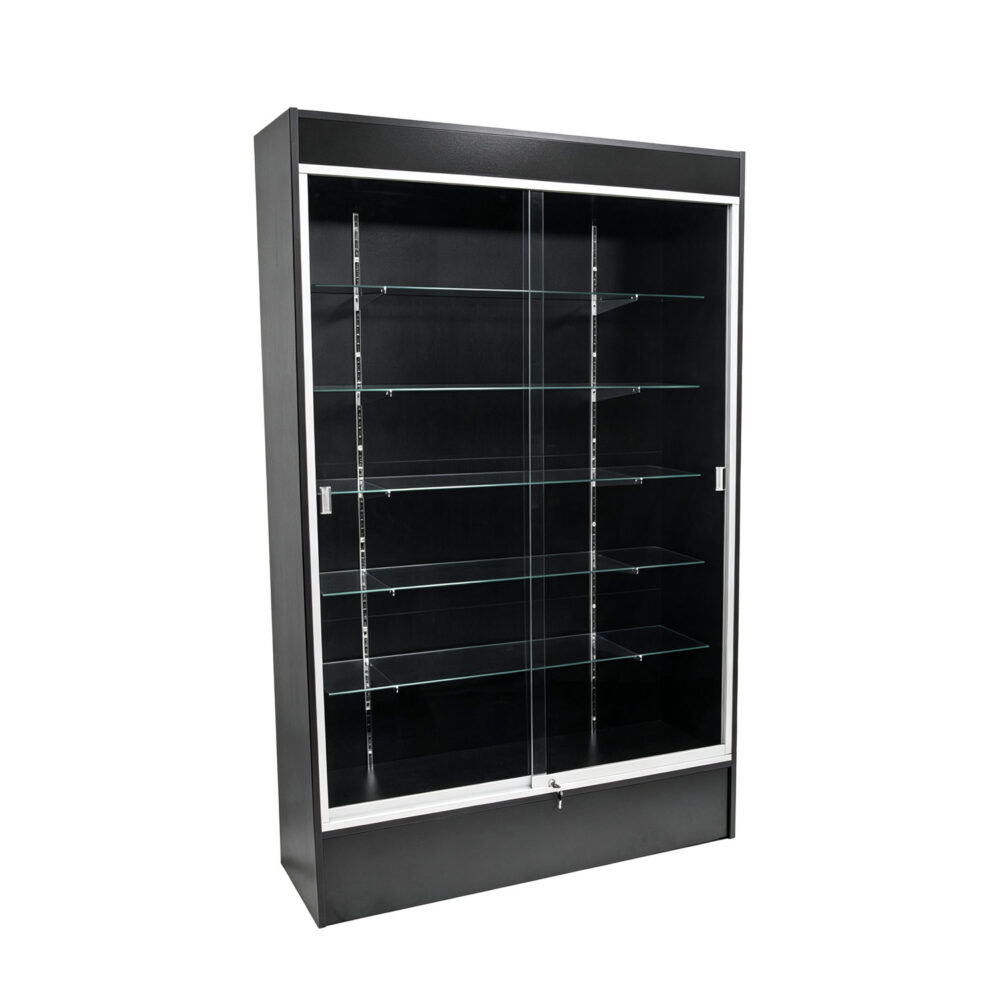 Matte black finish 48-inch retail wall case display showcase cabinet - WC4 BDF Display
