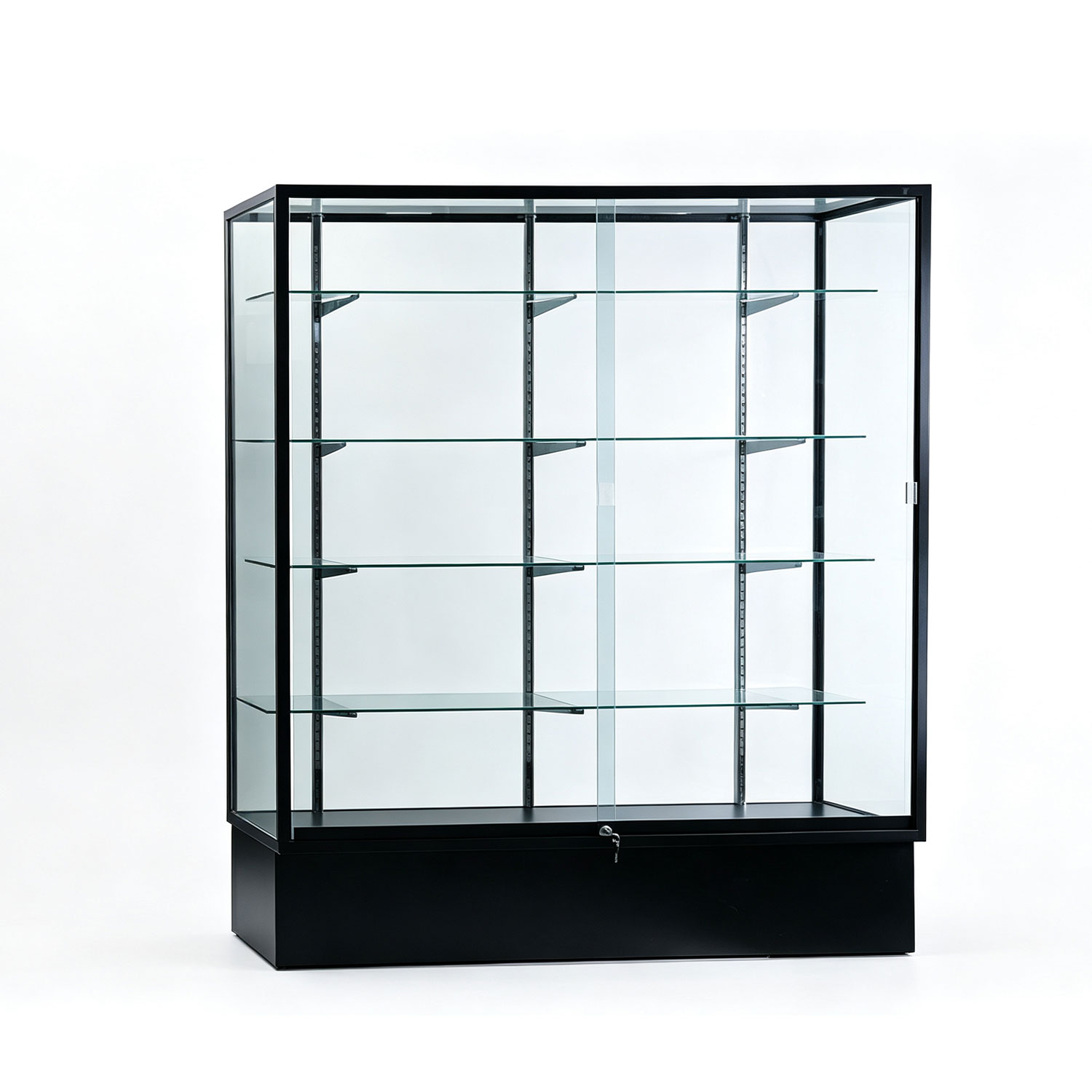 Black aluminum frame 70-inch extra-wide glass front retail wall case showcase cabinet - SGWC6 BDF Display