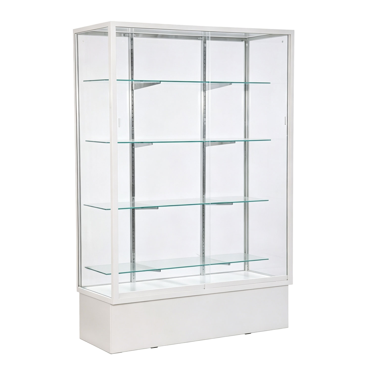 White finish 48-inch glass front retail wall case showcase cabinet - SGWC4 BDF Display