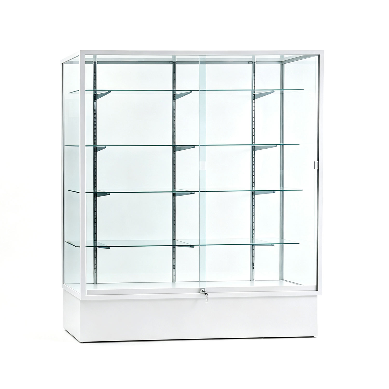White finish 70-inch glass front retail wall case showcase cabinet - SGWC6 BDF Display